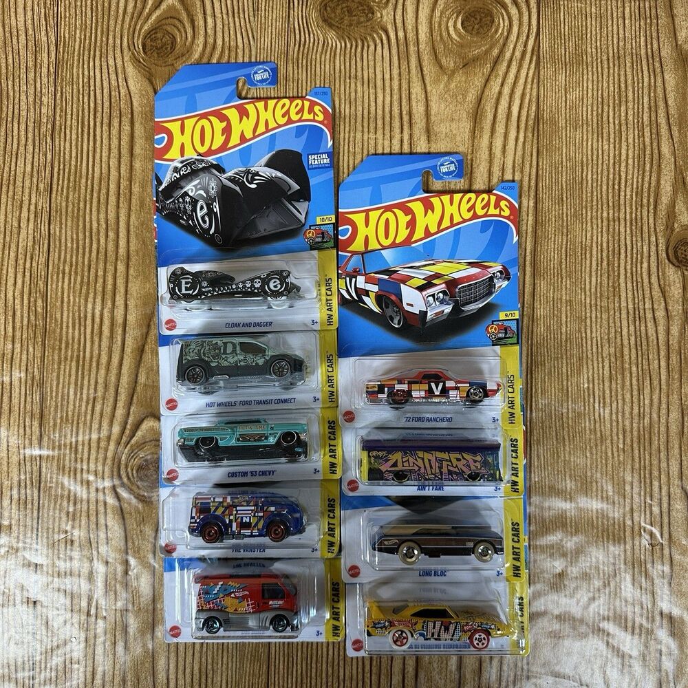 Hot Wheels HW Art Lot Of 9 Cloak And Dagger ‘70 Plymouth Superbird Ford Ranchero